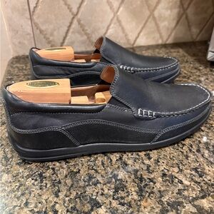 Vionic Men's Dark Leather Slip-On Loafers